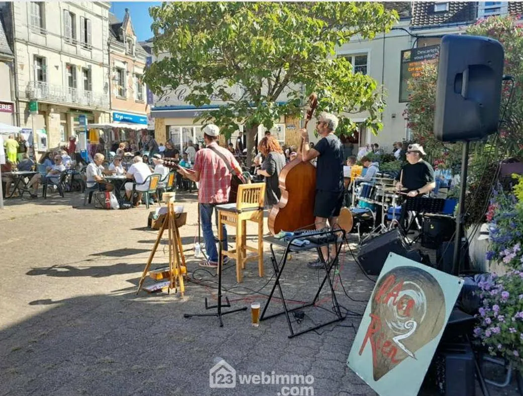 Maison lumineuse de plain-pied à Descartes avec grand sous-sol et terrain de 1166 m² 