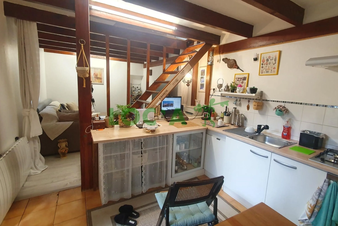 Charmante maison F2 avec terrasse et cour privée à Dijon, quartier Théâtre 