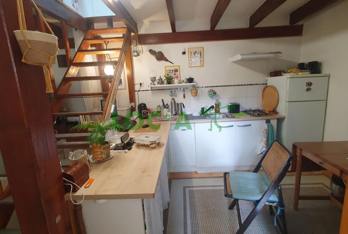 Charmante maison F2 avec terrasse et cour privée à Dijon, quartier Théâtre 