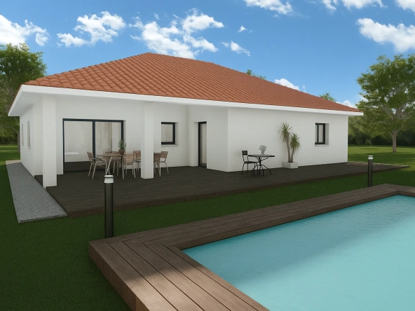 Maison neuve écologique de 90 m² avec jardin à Les Avenières
