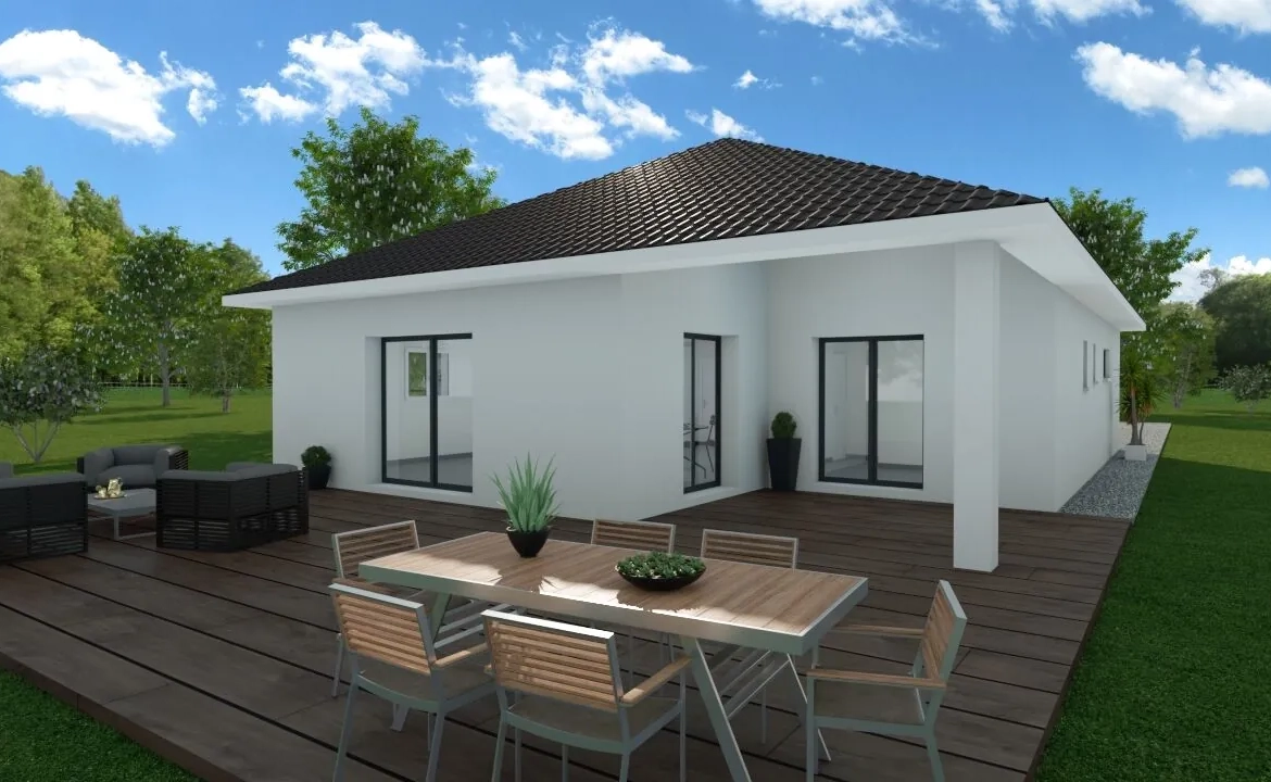 Maison neuve écologique de 90 m² avec jardin à Les Avenières 