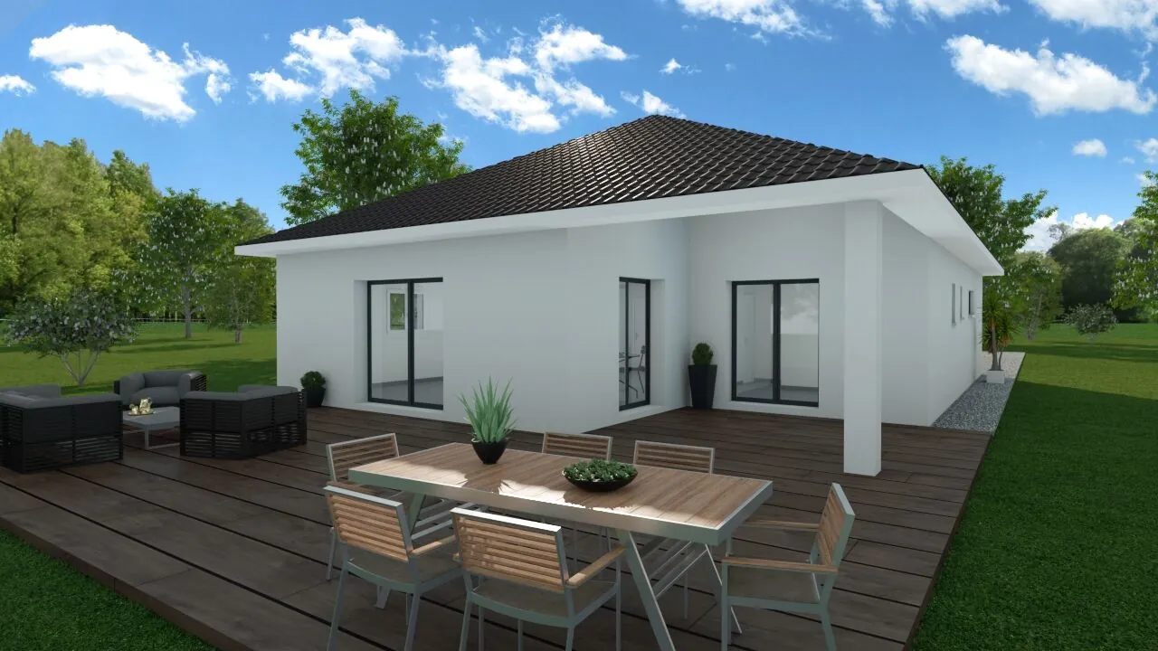 Maison neuve écologique de 90 m² avec jardin à Les Avenières 