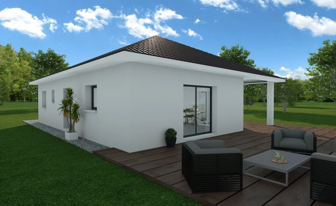 Maison neuve écologique de 90 m² avec jardin à Les Avenières 