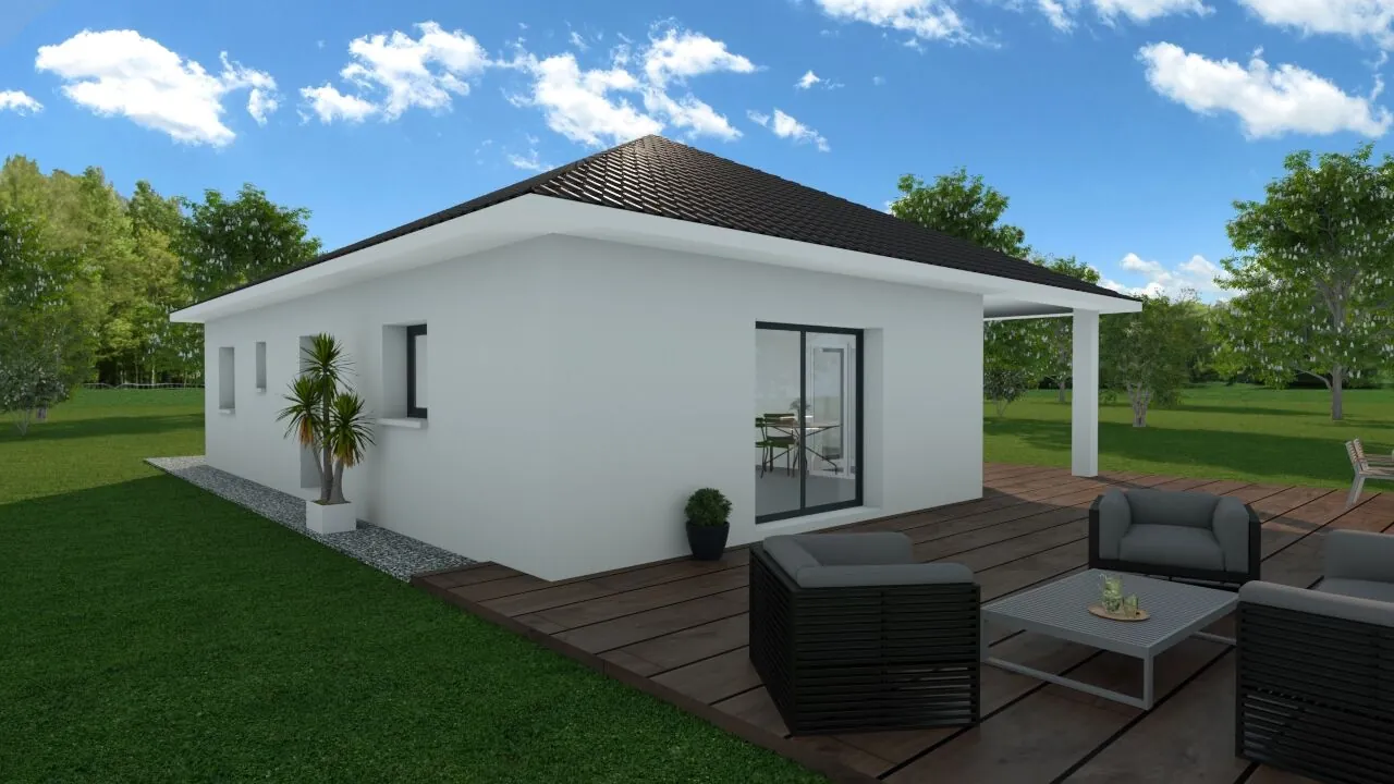 Maison neuve écologique de 90 m² avec jardin à Les Avenières 