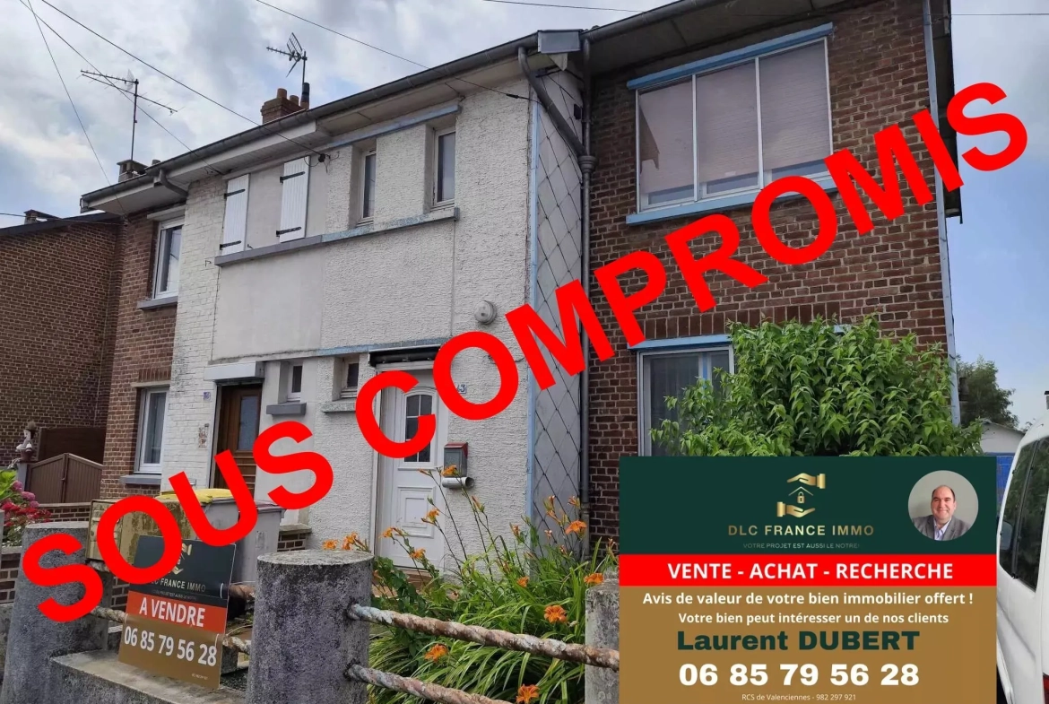 Maison semi-individuelle à vendre à Berlaimont avec 3 chambres et garage 