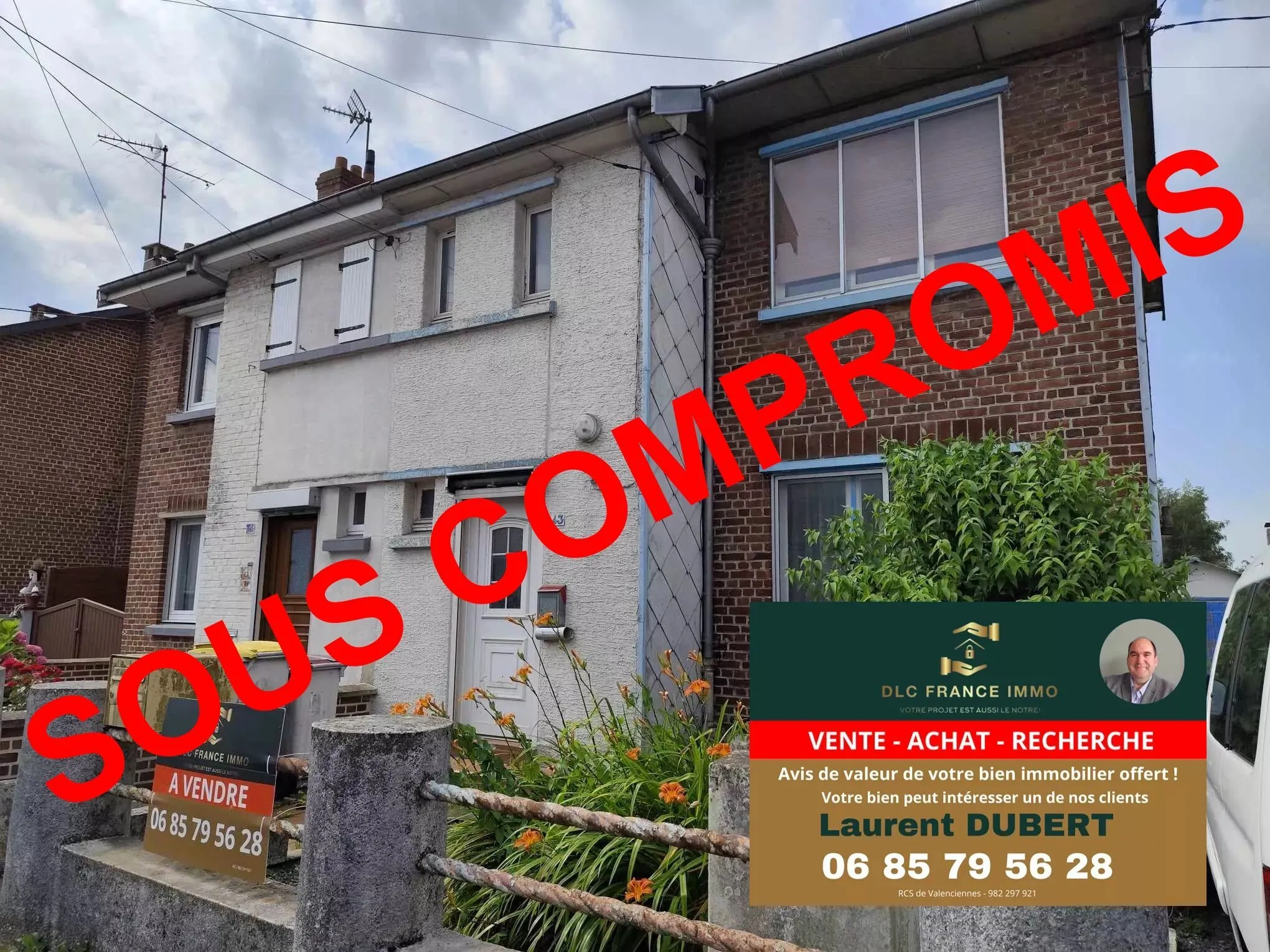 Maison semi-individuelle à vendre à Berlaimont avec 3 chambres et garage 