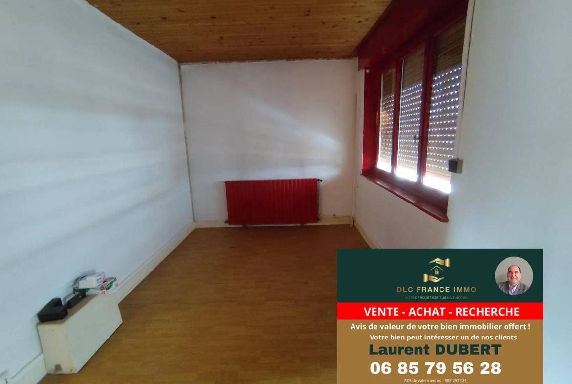 Maison semi-individuelle à vendre à Berlaimont avec 3 chambres et garage 