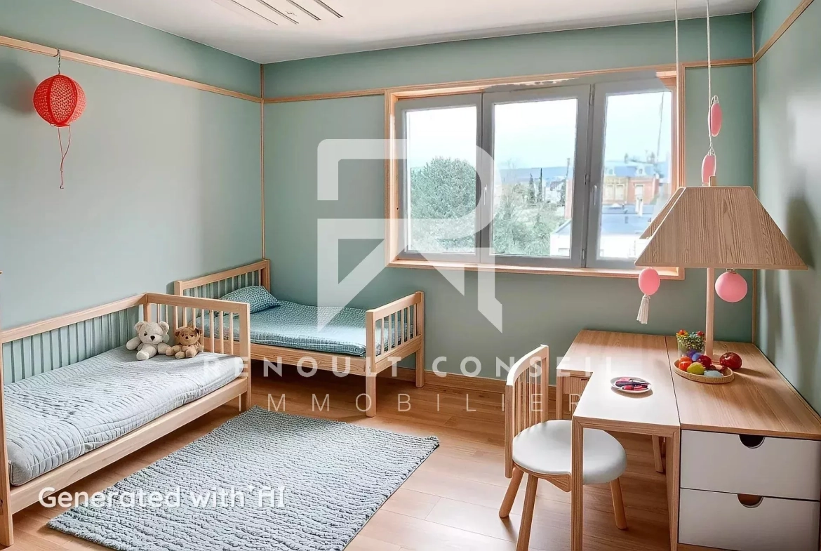 Appartement F3 avec balcon et garages à Saint-Aubin-lès-Elbeuf 