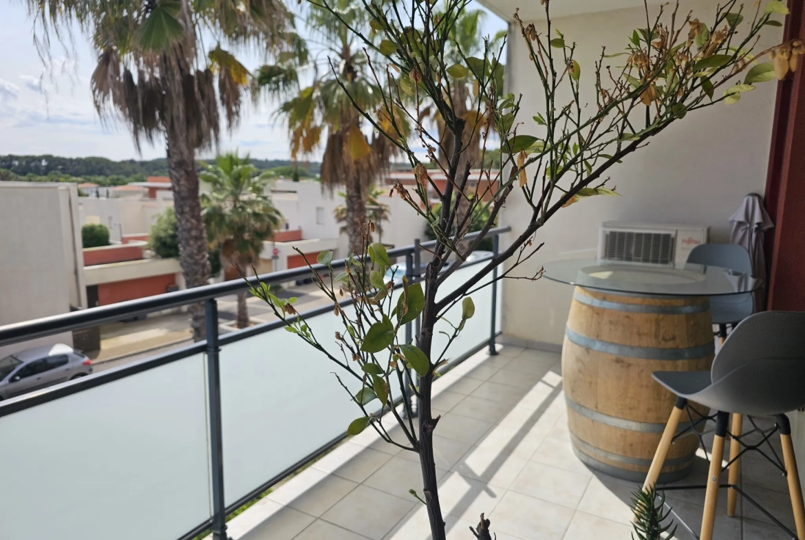 Appartement T2 loué avec terrasse et parking à Jacou - Investissement immobilier 
