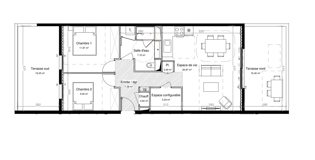 Appartement neuf T3 à Perpignan avec terrasse et parking - Livraison 2026 