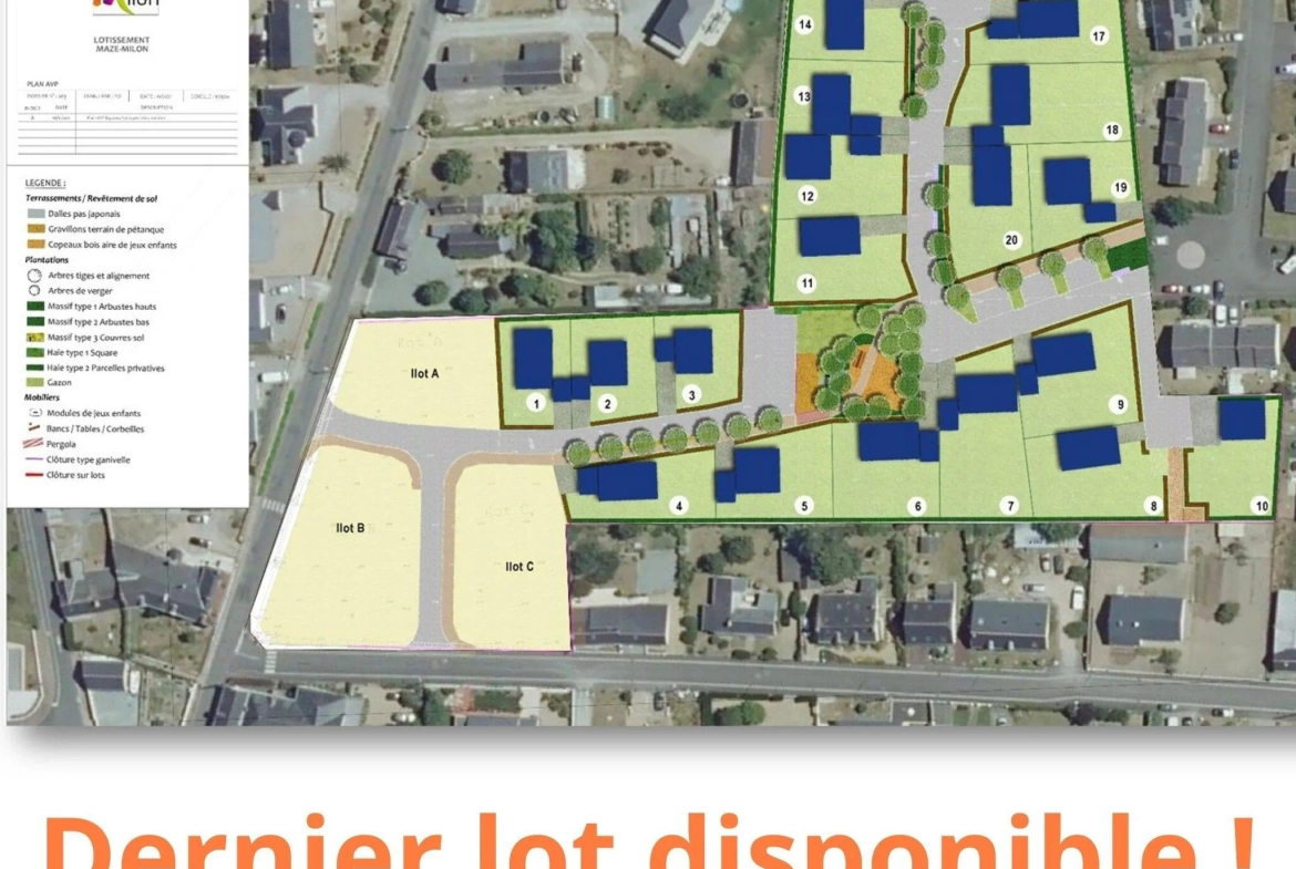 Terrain à bâtir de 589 m² à Mazé Milon près d'Angers 