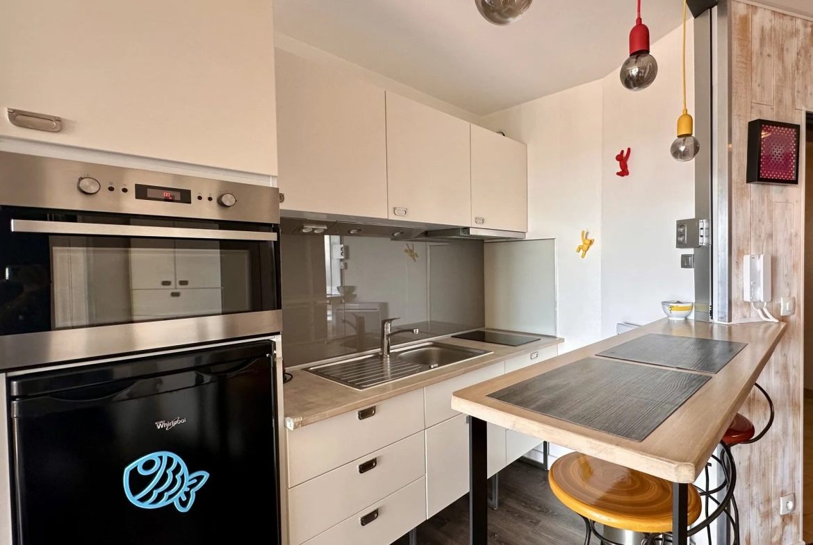 Studio rénové avec terrasse et vue mer à Canet Sud - Idéal investissement 