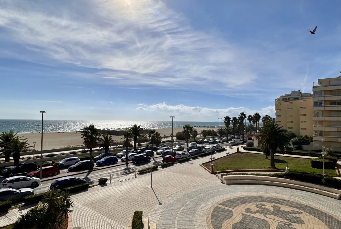 Studio rénové avec terrasse et vue mer à Canet Sud - Idéal investissement 