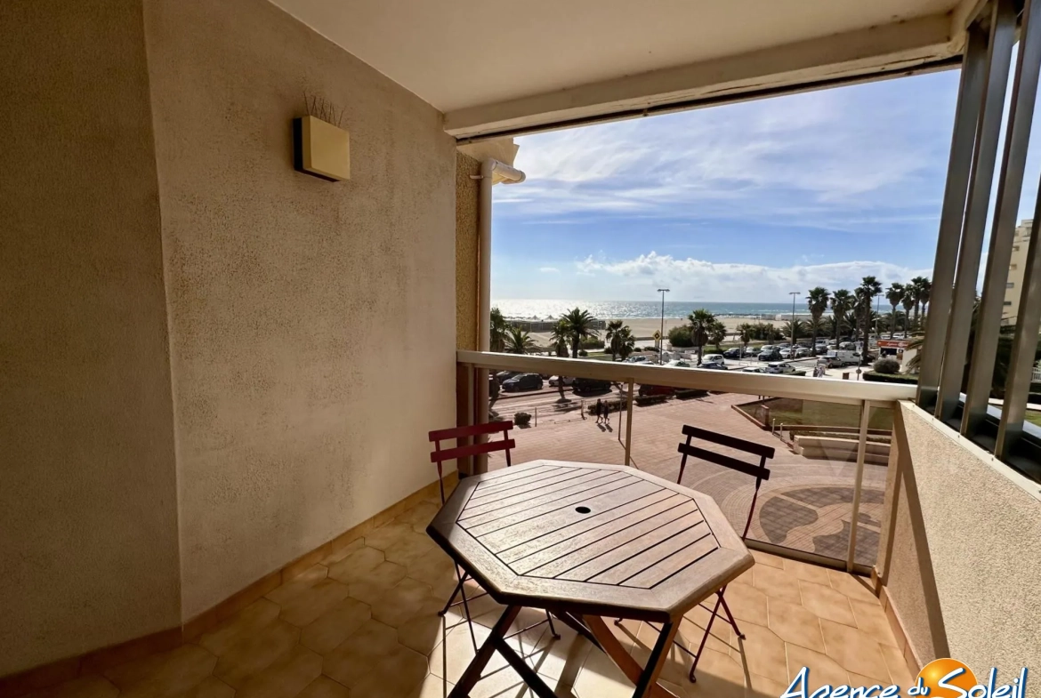 Studio rénové avec terrasse et vue mer à Canet Sud - Idéal investissement 