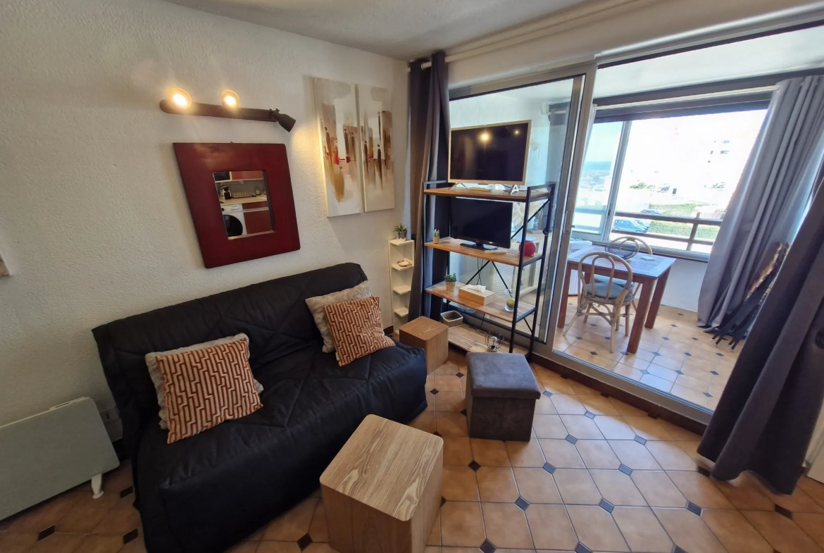 Studio cabine à vendre à Port Leucate proche plage avec parking privé 