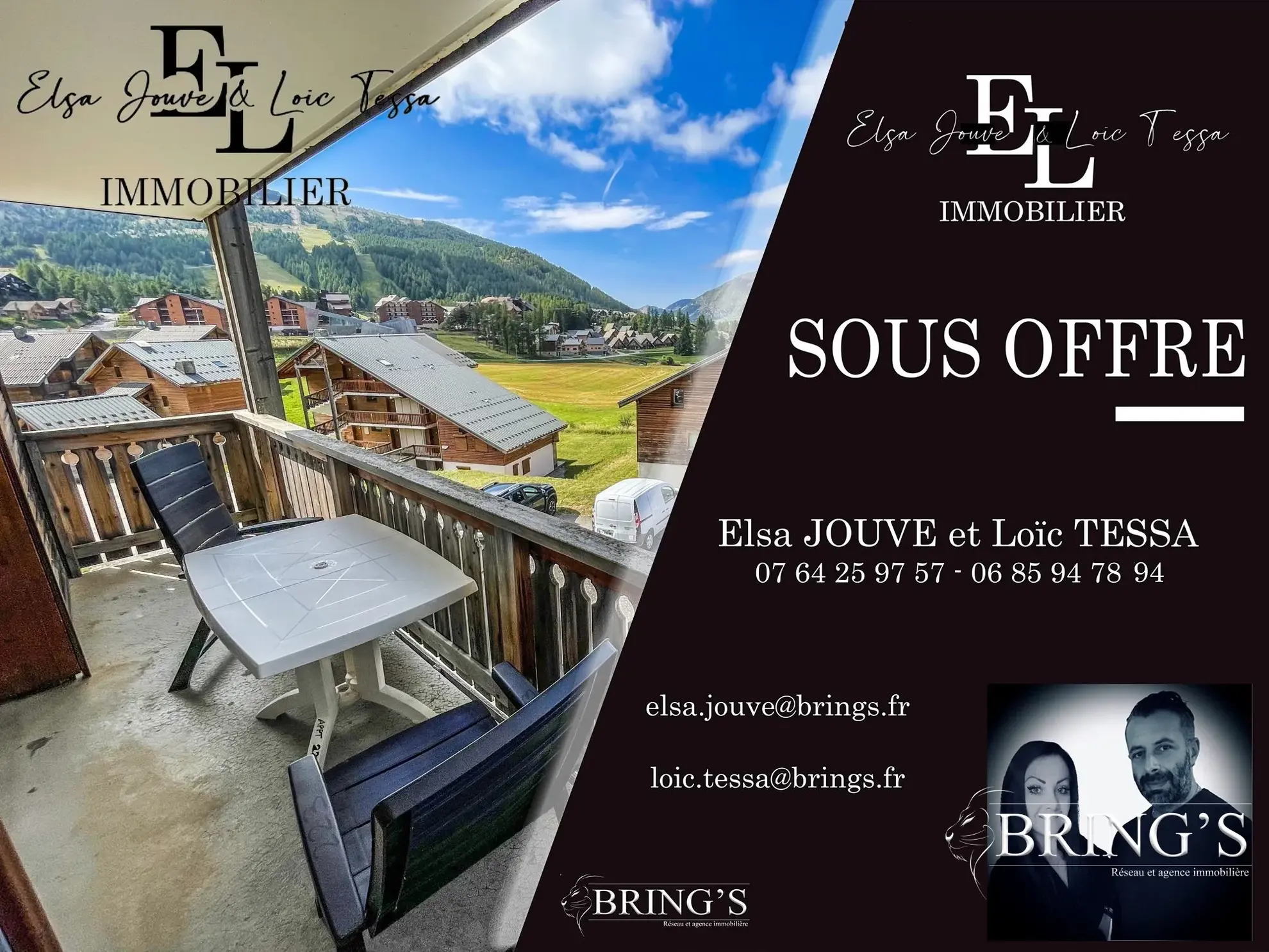 Bel appartement T3 meublé avec piscine à La Joue du Loup 