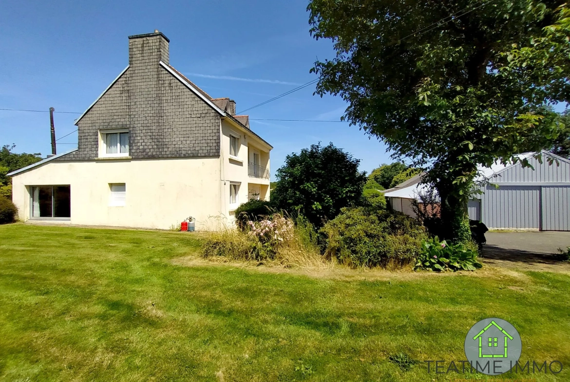 Maison individuelle à vendre à Scaer avec vue sur parc - 4 chambres, grand terrain 