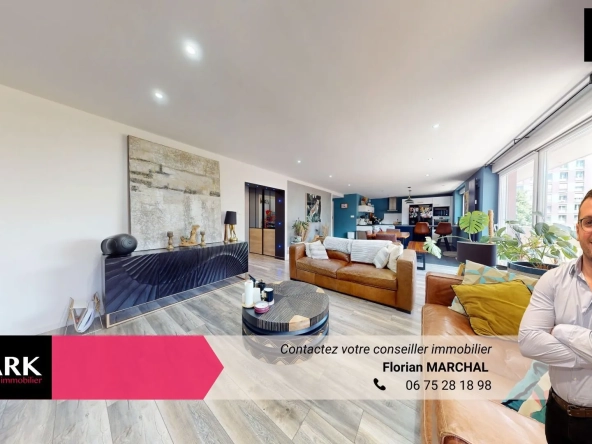 Appartement rénové de 90 m² au centre de Belfort avec balcon et parking