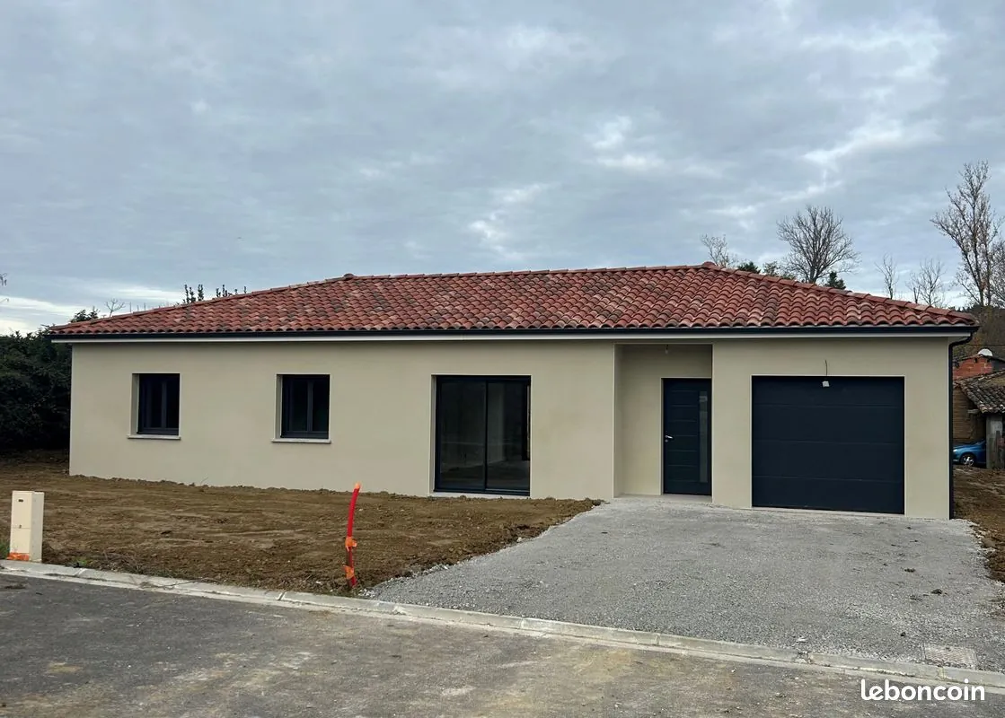 Villa neuve de 100 m² à Puygouzon avec 3 chambres et garage 