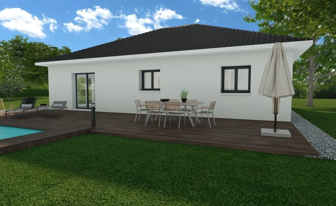 Maison neuve de 92 m² à Optevoz avec jardin sud et conformément RE 2020 