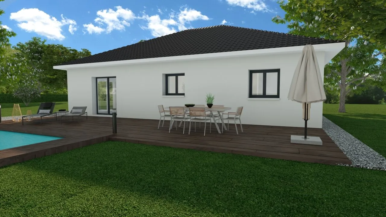 Maison neuve de 92 m² à Optevoz avec jardin sud et conformément RE 2020 