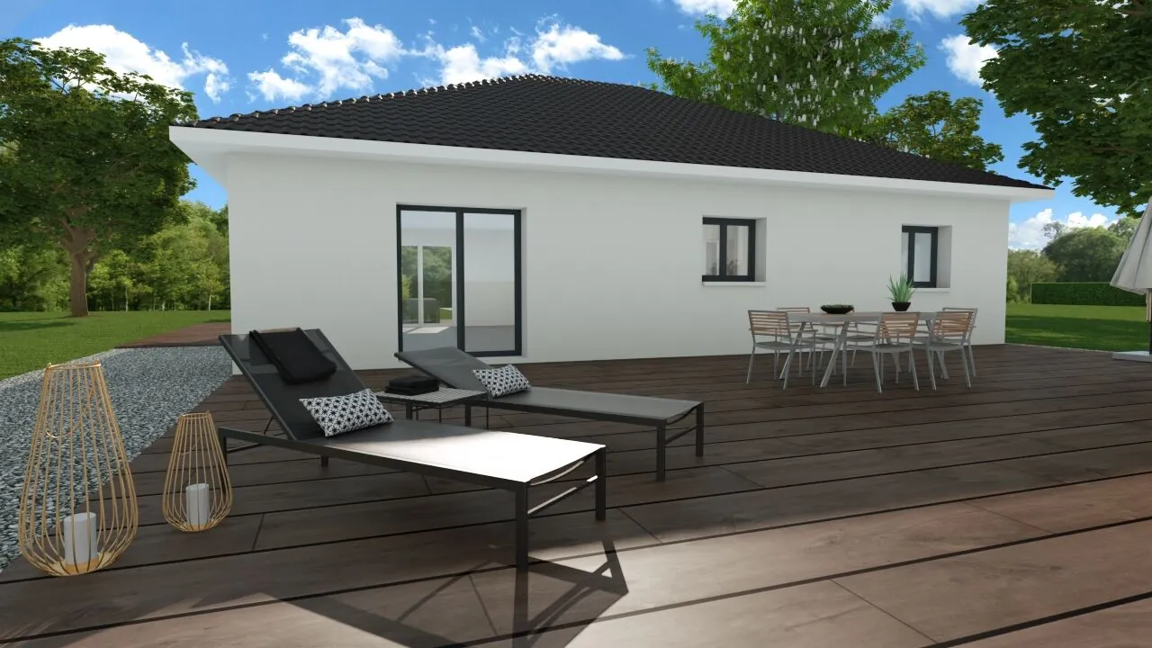 Maison neuve de 92 m² à Optevoz avec jardin sud et conformément RE 2020 