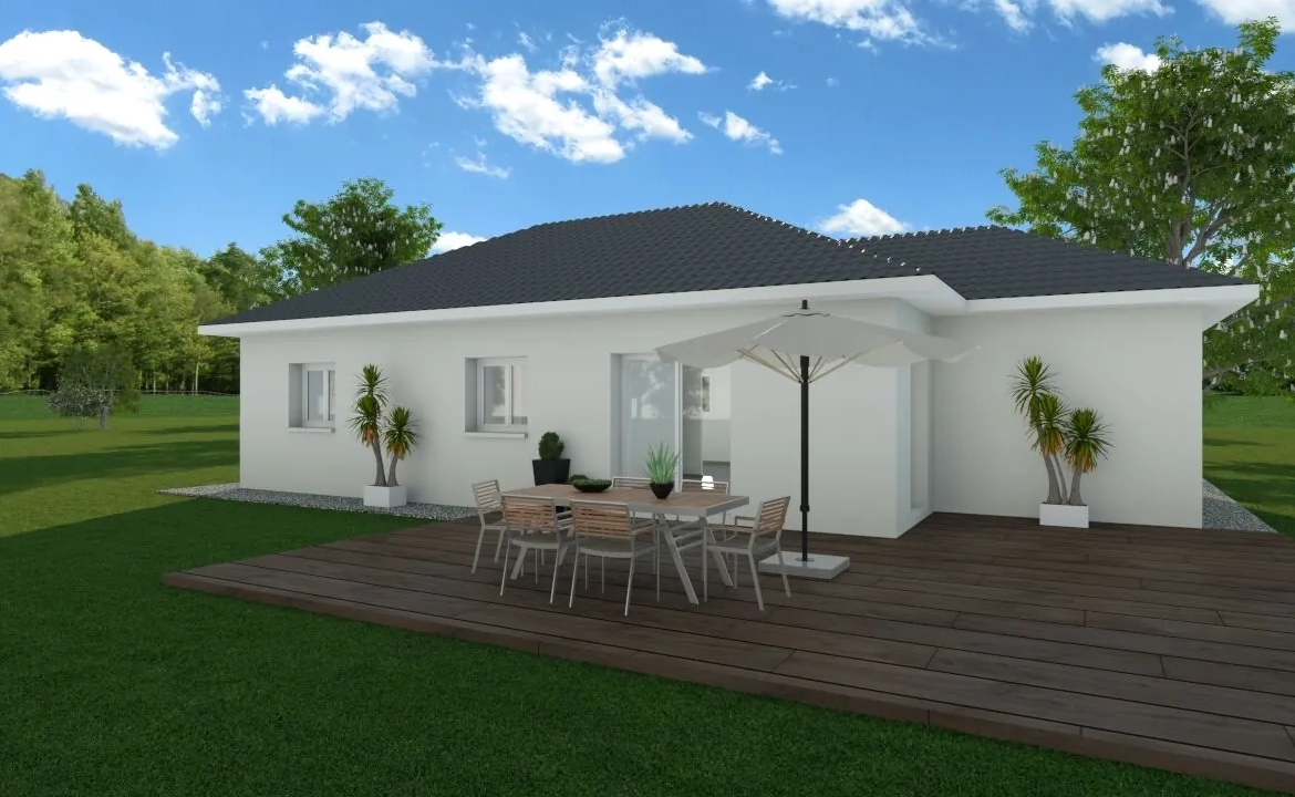 Maison neuve de 92 m² à Optevoz avec jardin sud et conformément RE 2020 