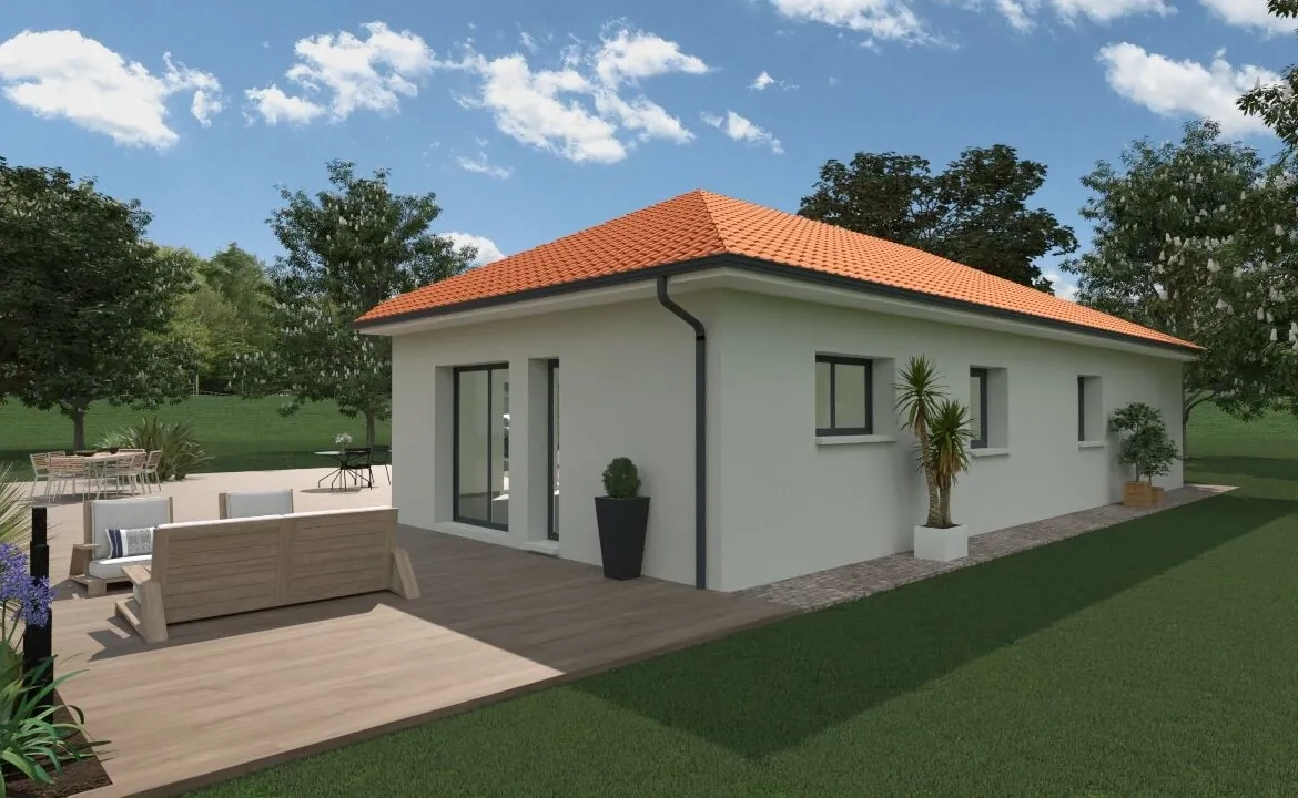 Maison neuve à Premeyzel de 90 m² avec grand jardin orienté sud 