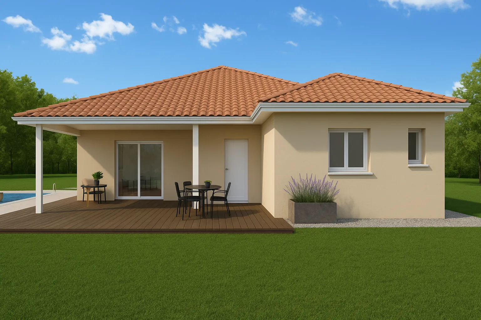 Maison neuve de 90 m² à Dolomieu, 3 chambres, jardin et construction écologique 