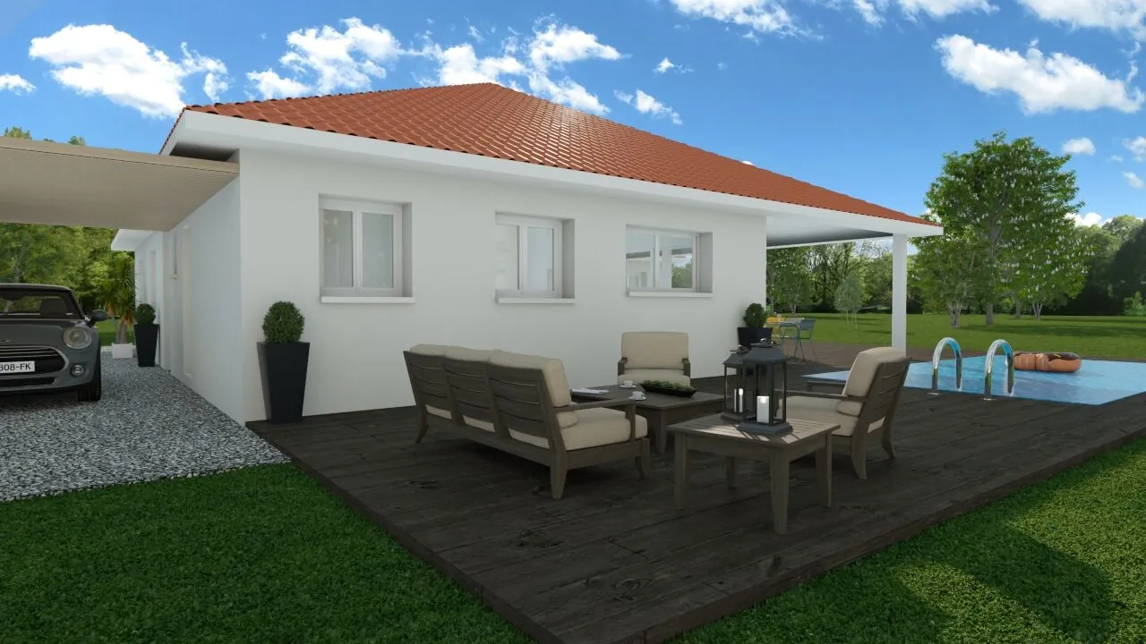 Maison neuve de 90 m² à Dolomieu, 3 chambres, jardin et construction écologique 