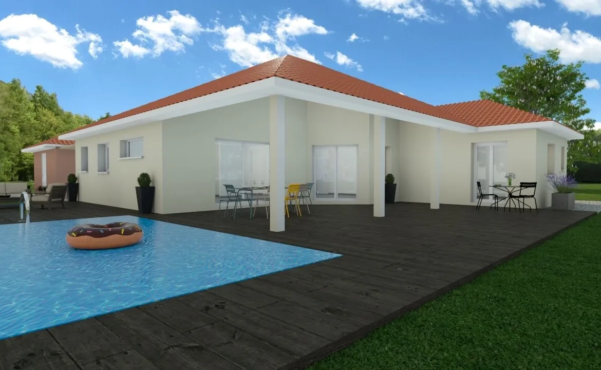 Maison neuve de 90 m² à Dolomieu, 3 chambres, jardin et construction écologique 
