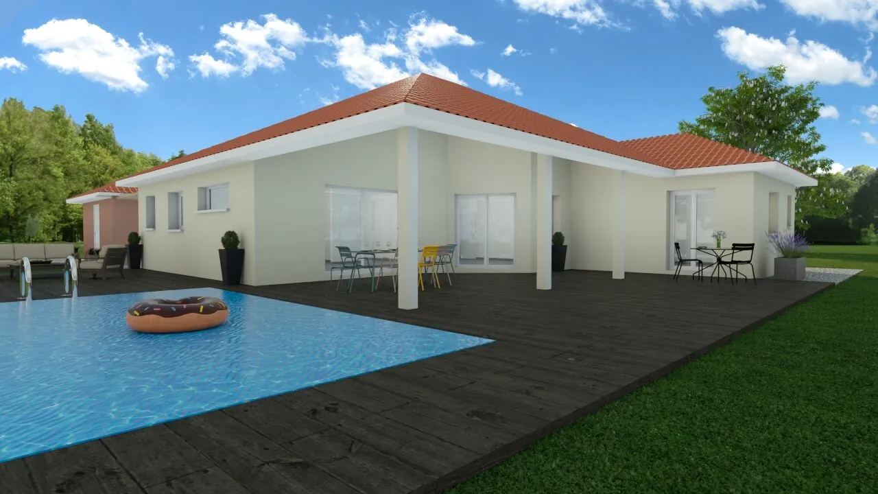 Maison neuve de 90 m² à Dolomieu, 3 chambres, jardin et construction écologique 