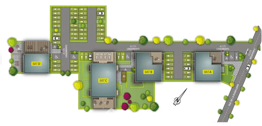 Appartement neuf T3 à Poitiers avec balcon et parking, livraison 2025 