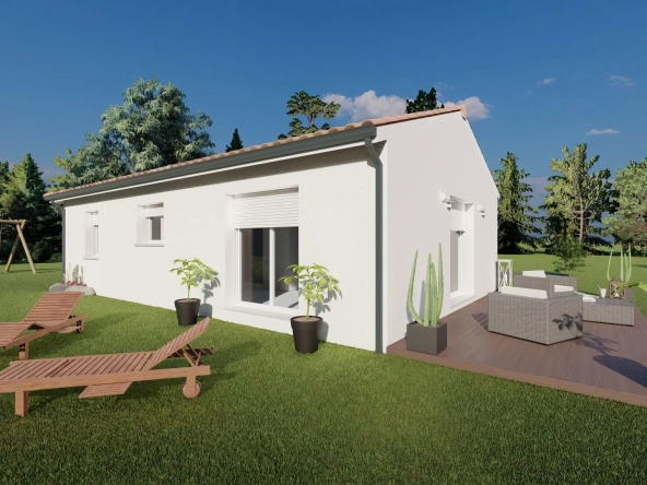 Maison en L 85 m² à Bergerac avec terrain de 700 m², modulaire et personnalisable