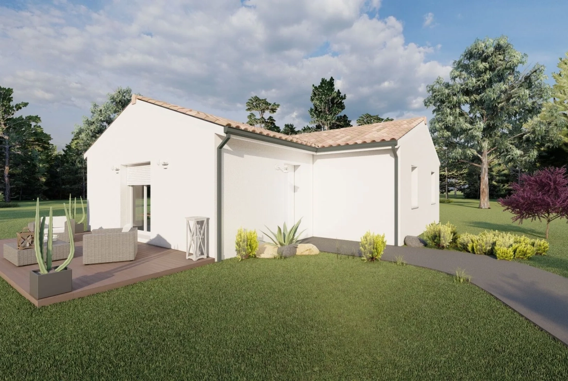 Maison en L 85 m² à Bergerac avec terrain de 700 m², modulaire et personnalisable 