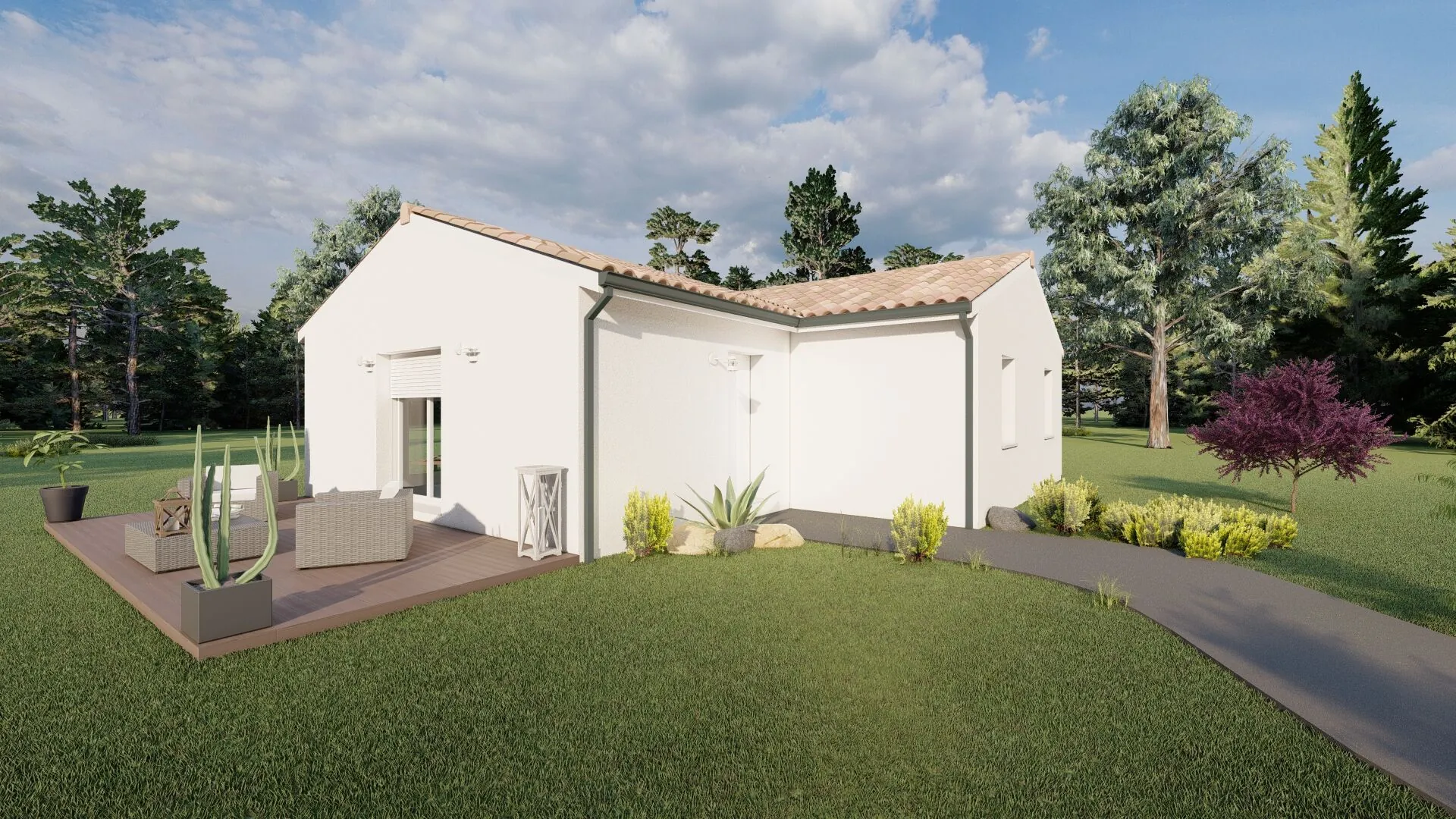 Maison en L 85 m² à Bergerac avec terrain de 700 m², modulaire et personnalisable 