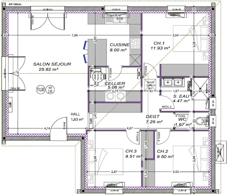 Maison en L 85 m² à Bergerac avec terrain de 700 m², modulaire et personnalisable 