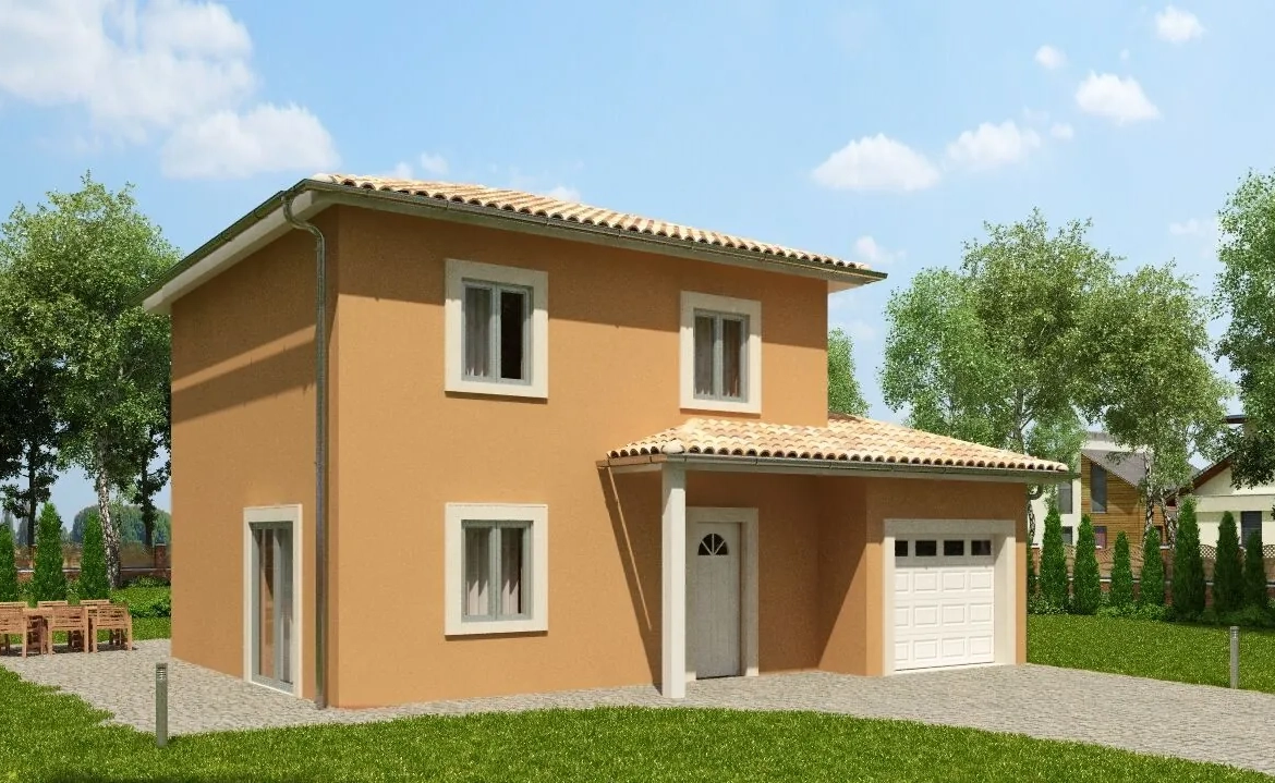 Villa moderne à vendre près de La Salle, 3 chambres, garage, terrain de 400 m² 
