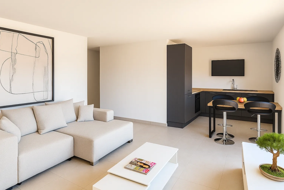 Bel appartement T2 de 53 m² avec terrasse plein sud à Tournon-sur-Rhône 