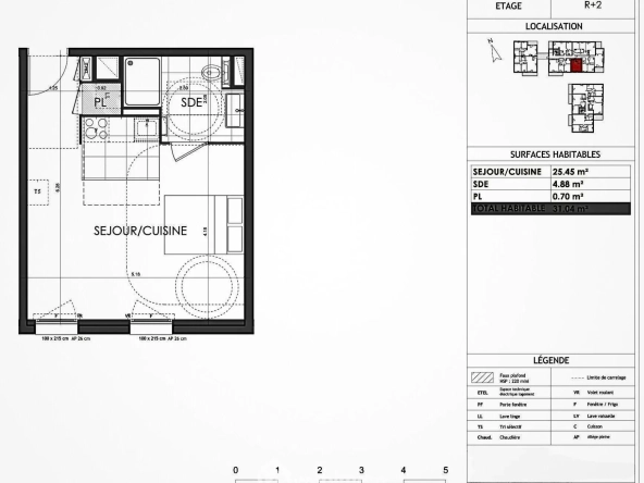 Appartement T1 de 31 m² à Rennes, lumineux et idéal pour investissement