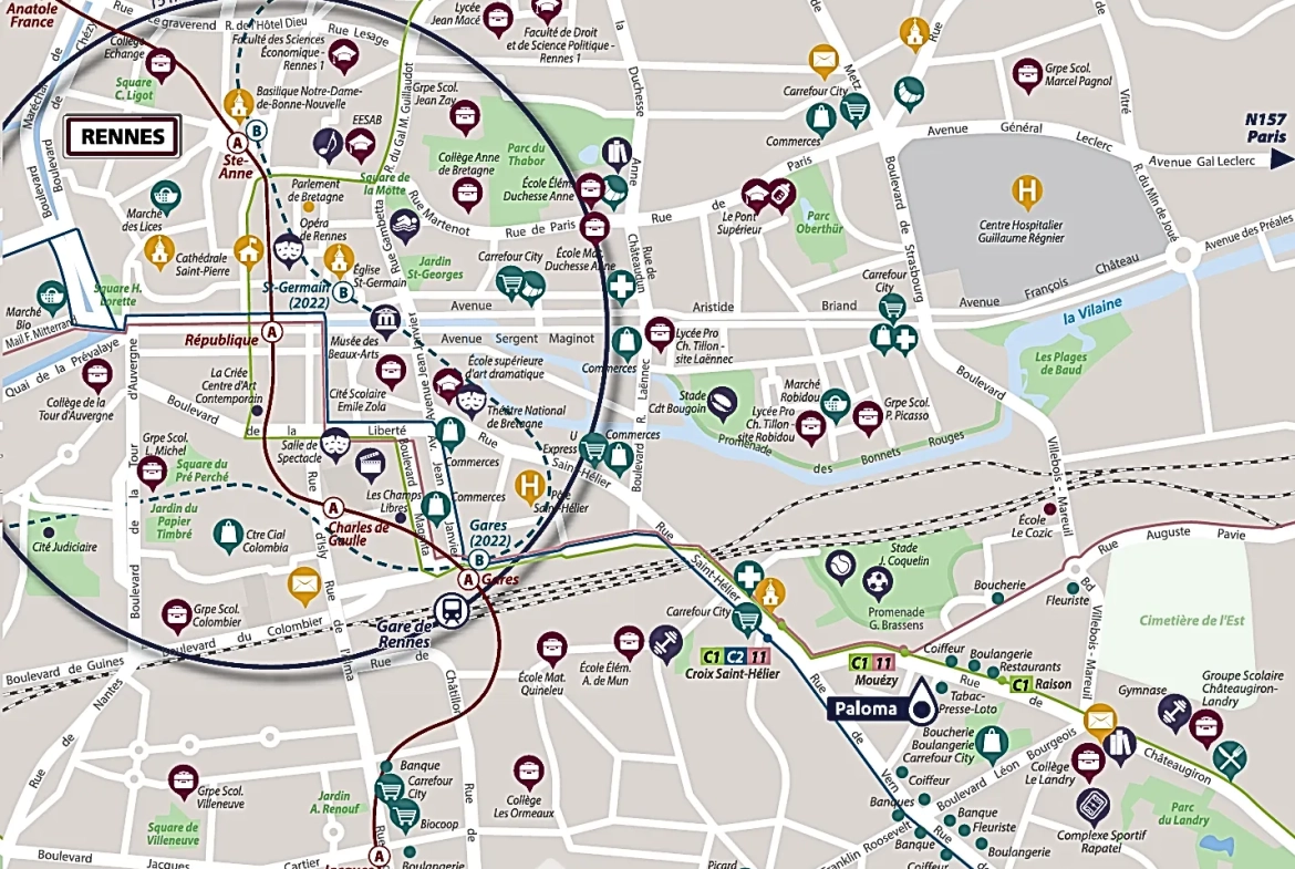 Appartement T1 de 31 m² à Rennes, lumineux et idéal pour investissement 