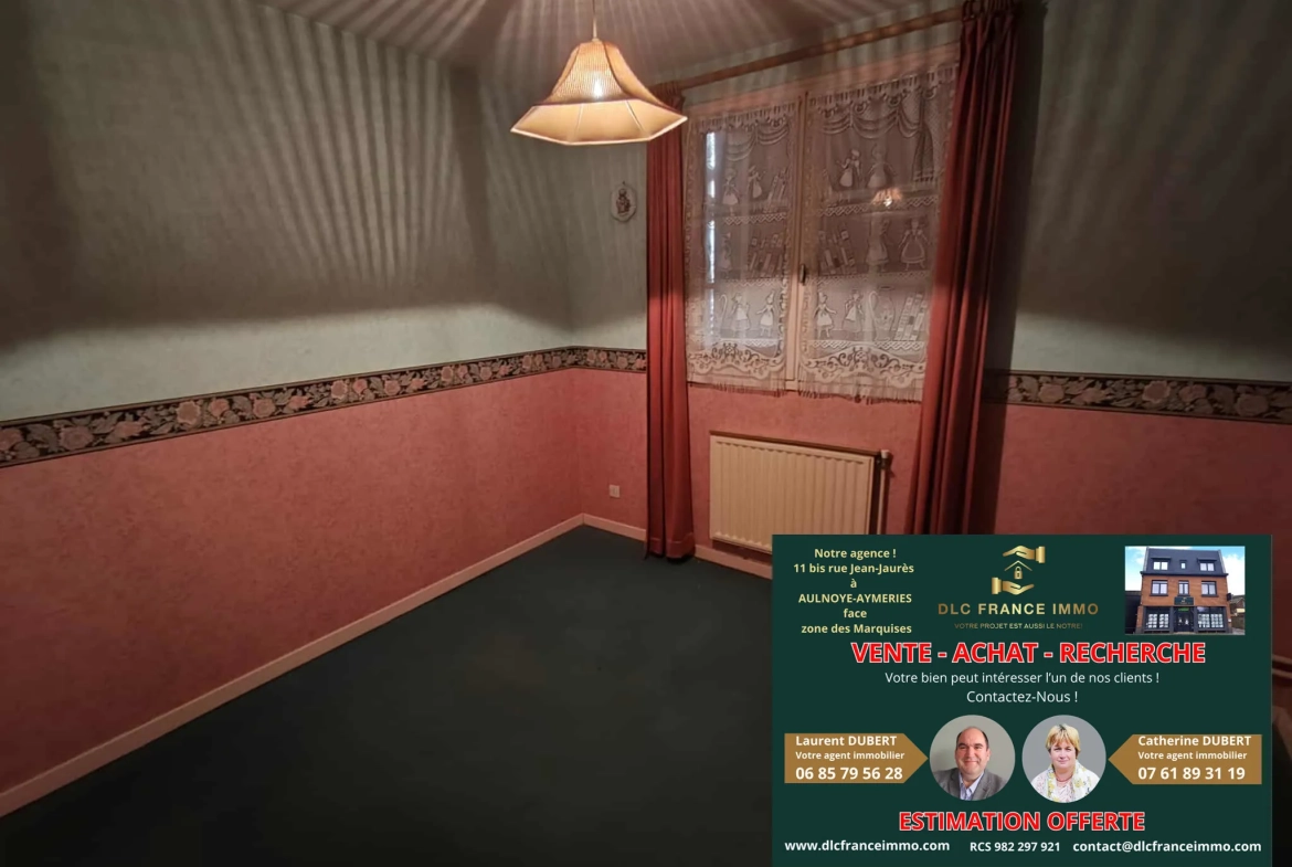 Maison à rénover avec potentiel à Aulnoye-Aymeries - 93 m², 3 chambres, jardin, garage 