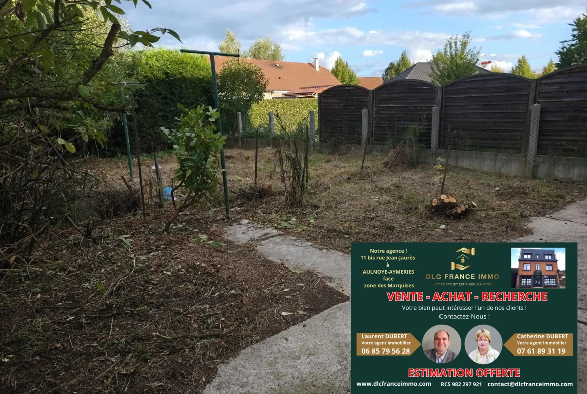 Maison à rénover avec potentiel à Aulnoye-Aymeries - 93 m², 3 chambres, jardin, garage 