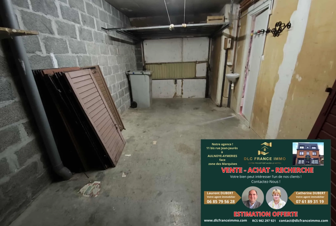 Maison à rénover avec potentiel à Aulnoye-Aymeries - 93 m², 3 chambres, jardin, garage 