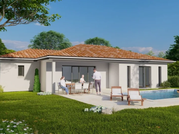 Villa neuve à Garnerans de 3 chambres sur terrain de 400m², construction RE2020