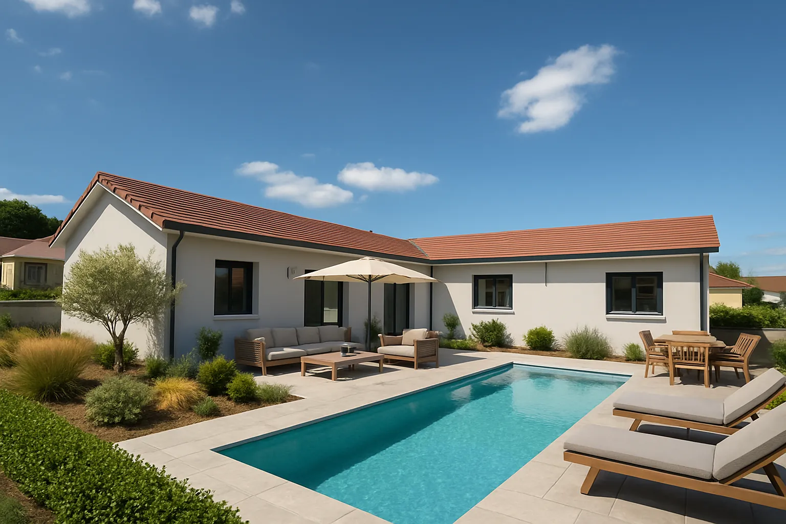 Maison neuve de 95 m² à Marcilloles avec jardin et 3 chambres 