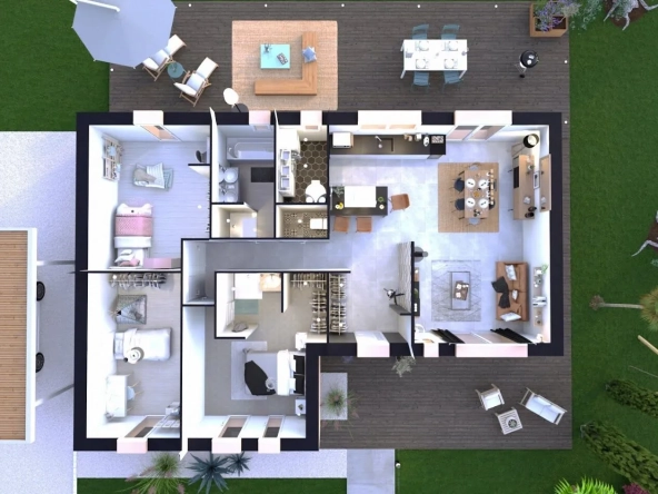 Maison neuve 3 chambres à Noaillan avec confort moderne