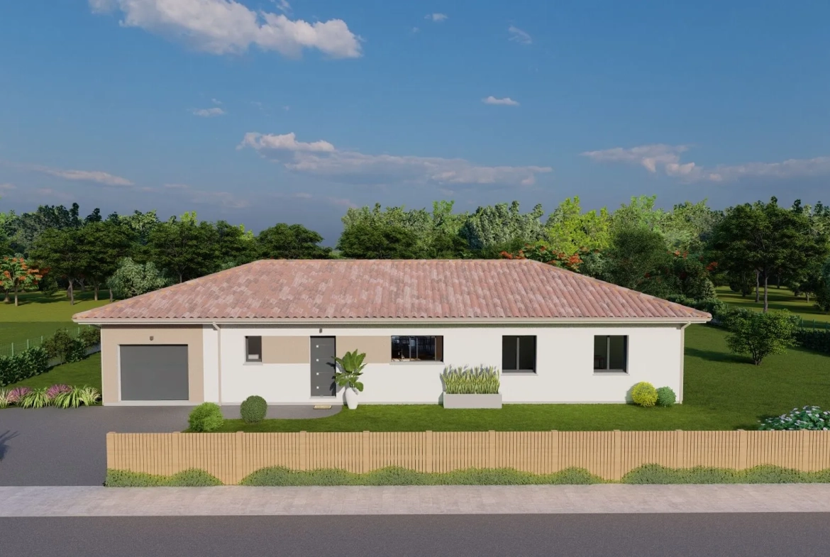 Maison neuve de 128 m² à Aire-sur-Adour avec terrain de 877 m² 