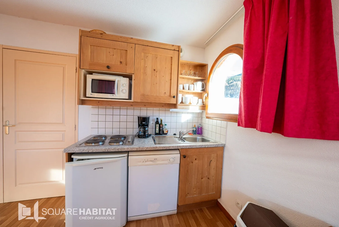 Appartement T3 à Arvieux avec terrasse et vue montagne, 35m² - Pied des pistes 