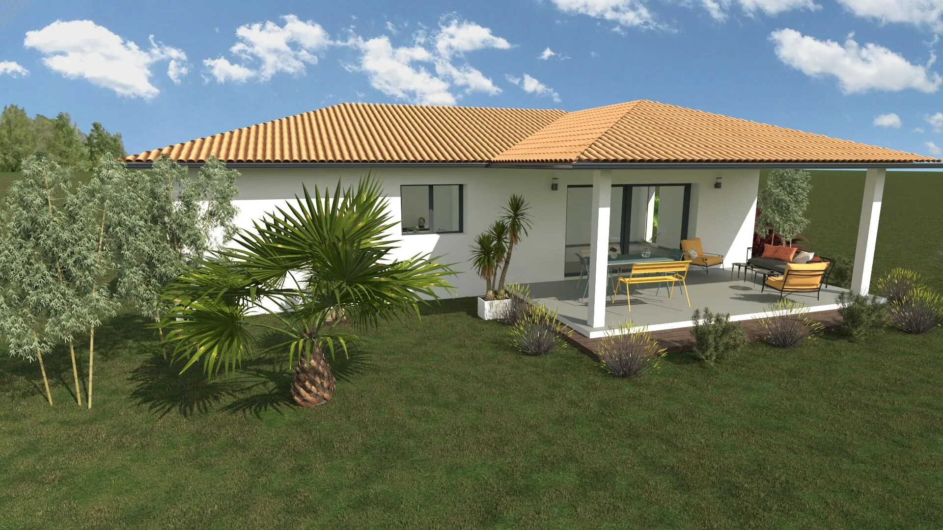 Maison neuve à Candresse avec terrasse et terrain de 748 m² 